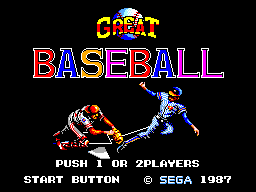 Great Baseball Title Screen